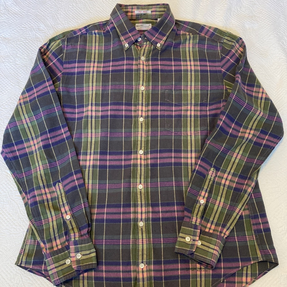 Gant Rugger New Haven Connecticut Fall Madras shirt Large